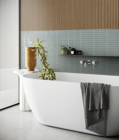 Faianta rectificata tip riflaj, Lamas Miel 30x90 cm, maro, finisaj mat [5]