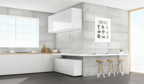 Faianta rectificata tip ciment, London Gris 30x90 cm, gri, finisaj mat [4]