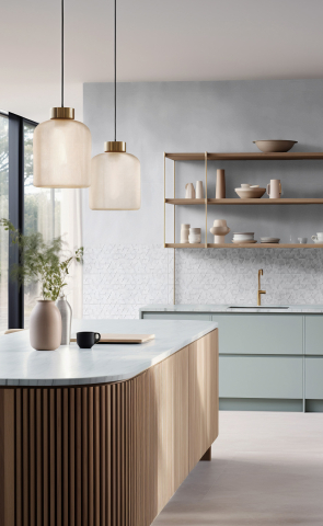 Faianta rectificata tip ciment, Lustre Decor Tri Gris 30x90 cm, gri, finisaj lucios [1]