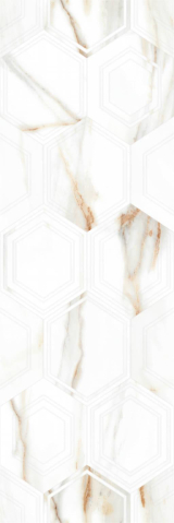 Faianta rectificata tip marmura, Ardenza Hexa Mat 30x90, alb, finisaj mat [1]