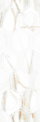 Faianta - Faianta rectificata tip marmura, Ardenza Hexa Mat 30x90, alb, finisaj mat