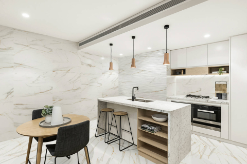 Faianta rectificata tip marmura, Ardenza Mat 30x90 cm, alb, finisaj mat [4]