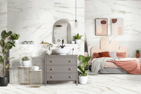 Faianta rectificata tip marmura, Ardenza Mat 30x90 cm, alb, finisaj mat [5]