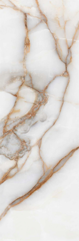 Faianta - Faianta rectificata tip marmura, Goldie White 4991, 24.4x74.4 cm, alb, finisaj mat