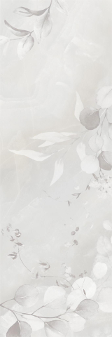 Faianta rectificata tip marmura, Quartz Gris Decor Floral 30x90 cm, gri, finisaj mat [1]