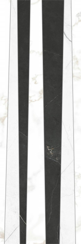 Faianta - Faianta rectificata tip marmura, Vernazza Doria 30x90 cm, alb-negru, finisaj mat
