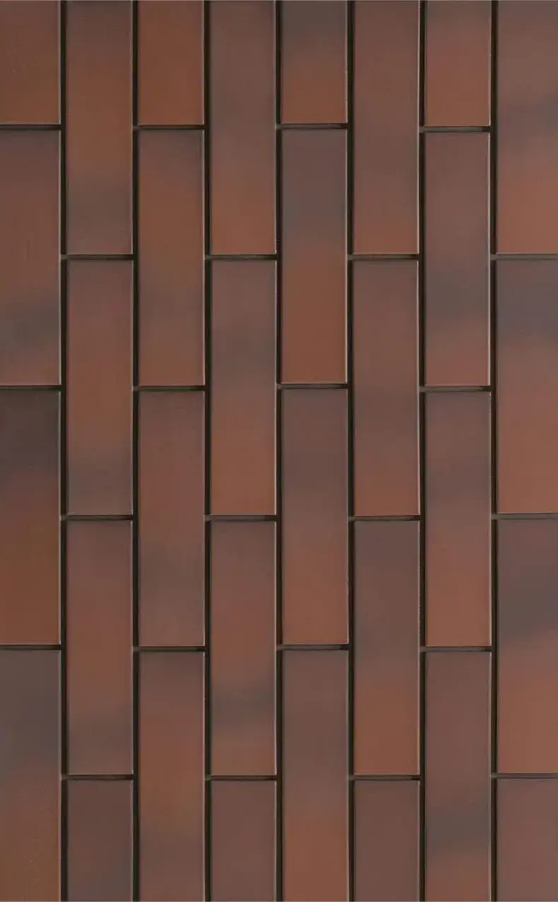 Faianta - Faianta rectificata tip piatra, Country Cherry Shaded 245x65 mm, maro, finisaj mat