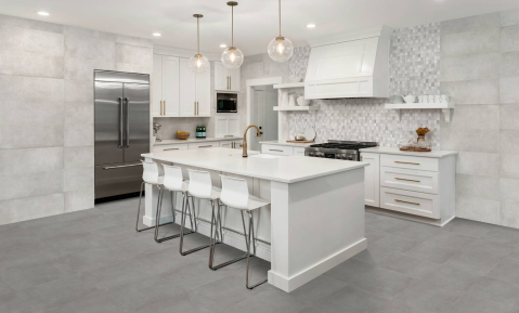 Faianta rectificata tip piatra, Tarento Decor Lontano Gris 30x90 cm, gri, finisaj mat [5]