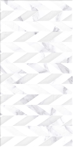 Faianta tip marmura, Pisa Espiga Gris 30x60 cm, alb, finisaj mat [2]