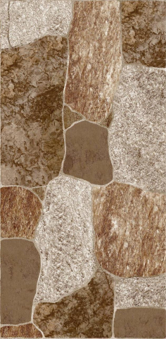 Gresie interior - Gresie portelanata exterior maro Yucatan 8791 tip piatra 30x60 cm