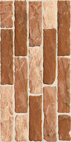 Gresie exterior - Gresie portelanata tip caramida, Rumeli Cotto RUM3, 30x60 cm, maro, finisaj mat, 1.81mp/cut