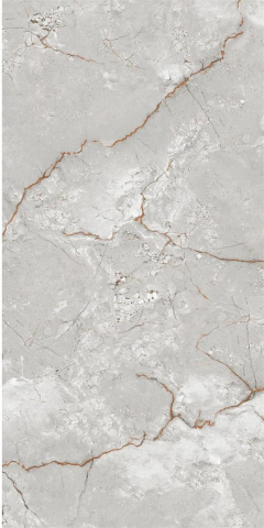Gresie interior - Gresie portelanata tip marmura Asel Grey 60x120 cm gri, finisaj lucios