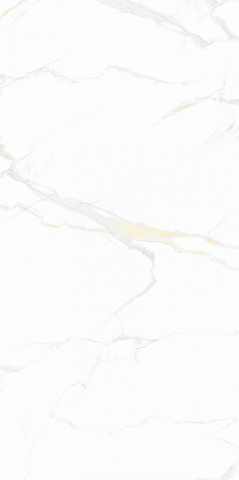 Gresie interior - Gresie portelanata tip marmura Carrara Classic Gold CLA4 60x120 cm alb, finisaj lucios