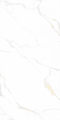 Gresie interior - Gresie portelanata tip marmura Carrara Classic Gold Matt CLA21 60x120 cm alb, finisaj mat