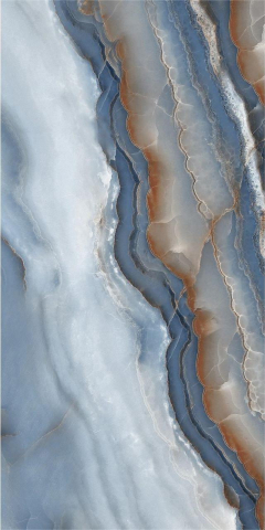 Gresie interior - Gresie portelanata tip marmura Lapis 60x120 cm albastru, finisaj lucios