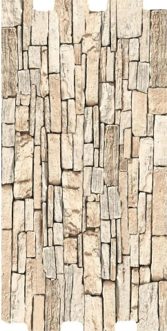 Gresie exterior - Gresie portelanata tip piatra cu aspect tridimensional Truva Beige, 30x60 cm, 107951, Bej