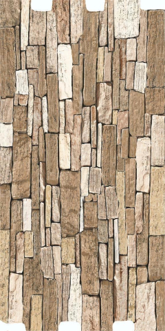 Gresie exterior - Gresie portelanata tip piatra cu aspect tridimensional Truva Brown, 30x60 cm, 10795210, Maro