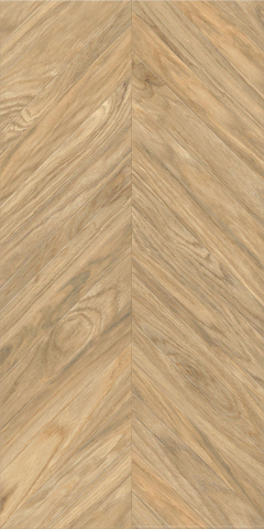 Gresie interior - Gresie rectificata portelanata tip lemn, Tilia Chevron Brown 3637, 60x120 cm, maro, finisaj mat