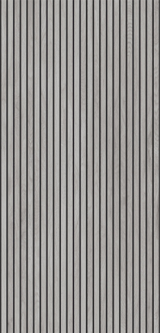 Gresie rectificata portelanata, tip riflaj lemn, Sagano Gray Dark Line 90491211, 60x120 cm, gri, finisaj mat