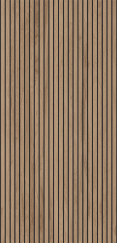 Gresie rectificata portelanata, tip riflaj lemn, Sagano Noce Dark Line 90491411, 60x120 cm, maro, finisaj mat