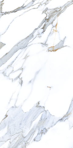 Gresie interior - Gresie rectificata portelanta, tip marmura, Amos Blue Full Lapp 84625110, 60x120 cm, alb, albastru, finisaj lucios