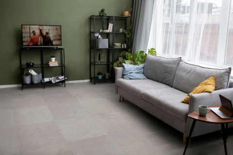 Gresie rectificata tip ciment, Amalfi Beige 59.6x59.6 cm, bej, finisaj mat [5]