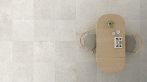 Gresie rectificata tip ciment, Amalfi Beige 59.6x59.6 cm, bej, finisaj mat [4]