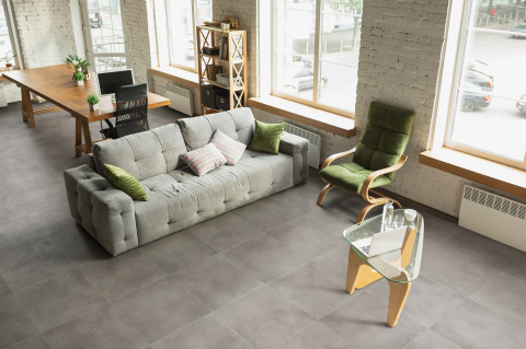 Gresie rectificata tip ciment, Bonn Acero 59.6x59.6 cm, gri, finisaj mat [3]