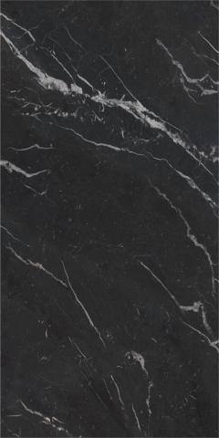 Gresie interior - Gresie rectificata tip marmura, Anima Futura Unique Black 60X120cm, negru, finisaj lucios