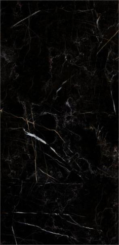 Gresie interior - Gresie rectificata tip marmura, Anima Graphite 60X120cm, negru, finisajj lucios