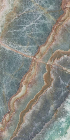 Gresie interior - Gresie rectificata tip marmura Lixium Jade Lucios 60X120cm, albastru finisaj lucios