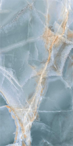 Gresie interior - Gresie rectificata tip marmura Mystica Navy 60X120cm, albastru, finisaj lucios