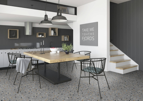 Gresie rectificata tip piatra, Galaxy Gris 59.6x59.6 cm, gri, finisaj mat [3]