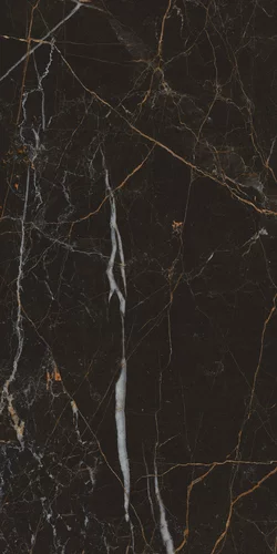 Gresie exterior - Gresie rectificata tip marmura Impulsive Black 59.8 x 119.8, negru, finisaj lucios