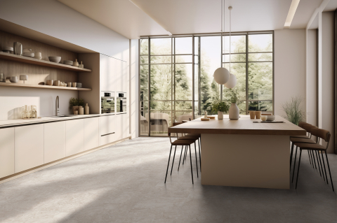 Gresie rectificata tip piatra, Moon Beige 59.6x59.6 cm, bej, finisaj mat [3]