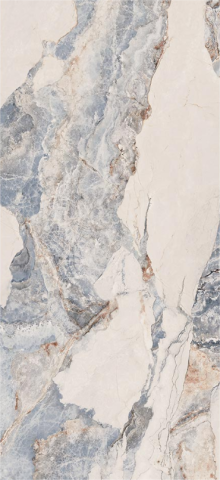 Gresie - Gresie tip marmura River Crown 59.8x119.8, alb/albastru, finisaj mat