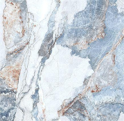 Gresie - Gresie tip marmura River Crown 119.8x119.8, alb/albastru, finisaj mat