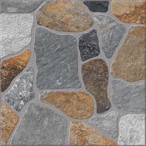 Gresie interior - Gresie tip piatra 6569 Castro Mix Brown 45x45 1.21mp/cut, maro