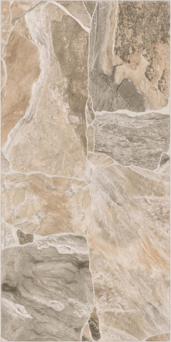 Gresie interior - Gresie tip piatra, Riverstone Natural 3691 30x60 cm, portelanata, bej, finisaj mat