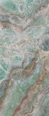 Gresie XXL - Lastre - Lastra - Gresie portelanata XXL, Lixium Jade 120x280 cm, verde, finisaj lucios
