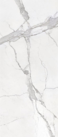 Gresie XXL - Lastre - Lastra - Gresie portelanata XXL, Statuario White 120x260 cm, alb, finisaj lucios