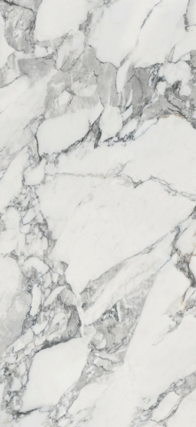 Gresie XXL - Lastre - Lastra - Gresie portelanata XXL rectificata tip marmura Corchia, 120x260 cm, alb, finisaj lucios