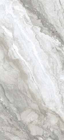 Gresie - Lastra - Gresie portelanata XXL rectificata tip marmura Rialto Cenere, 120x260 cm, gri, finisaj lucios