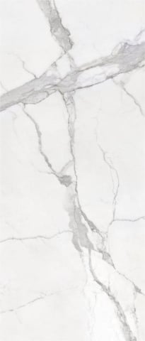 Gresie XXL - Lastre - Lastra - Gresie portelanata XXL, Statuario White Mate 120x260 cm, alb, finisaj mat