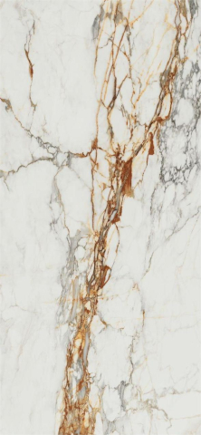 Gresie XXL - Lastre - Lastra - Gresie portelanata tip marmura XXL, Uluru Polished 120x260 cm, alb, finisaj lucios