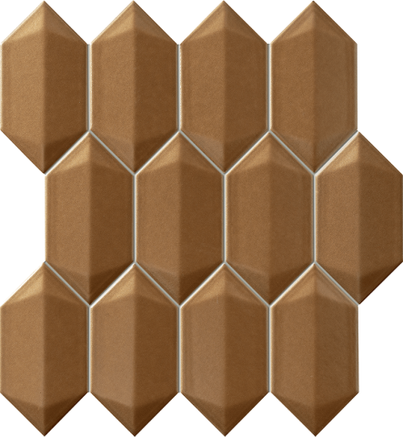 Piese decorative - Mozaic Floral Stone Gold 29.1x26.5, maro, finisaj mat