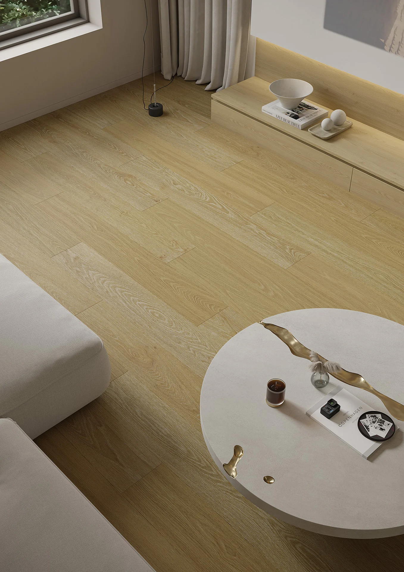 Pardoseala SPC - PARCHET SPC LARGE LINE STEJAR GOLD OAK 5+1MM
