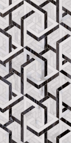 Piese decorative - Piesa decorativa rectificata, Altissimo Geometric White 4946, 30X60cm, alb, mix, finisaj lucios