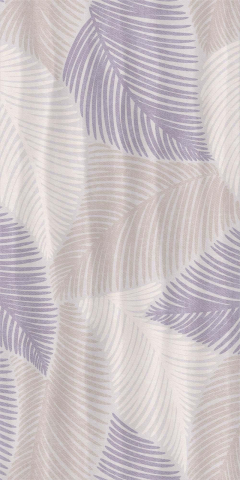 Piese decorative - Piesa decorativa rectificata tip textil , Tessuto Leaves Deco Cream 4879, 30X60 cm, crem, lila, 3 placi/set