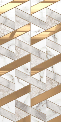 Piese decorative - Piesa decorativa tip marmura Delphi Art 4860, 25x50 cm, alb